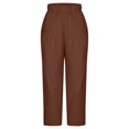 thumbnail image 4 of Womens Pants Summer Casual Loose Cotton And Linen Pocket Solid Color Trousers, 4 of 8