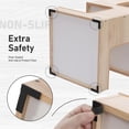 thumbnail image 5 of Pefilos 23" Wood Cat House Furniture for Indoor Cats, Modern Cat Tree Tower Bed with Free Cat Toy, Scratching Pad and Removable Soft Mats, Small Cat Condo, Beige, 5 of 9