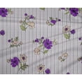 thumbnail image 4 of oneOone Polyester Lycra Violet Fabric Stripe|Leaves & Floral Artistic Quilting Supplies Print Sewing Fabric By The Yard 56 Inch Wide, 4 of 4