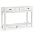 thumbnail image 1 of Costway Console Table with 3 Drawers Bottom Shelf Sofa Side Table Entryway White, 1 of 10