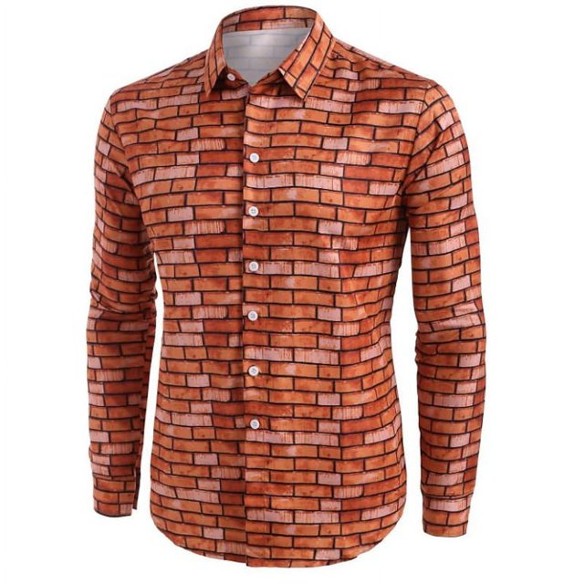 Camisa de hombre con solapa de piano musical para exteriores, camisa de calle de manga larga con botones estampada, cómoda, suave, de diseñador, retro, informal, 2024