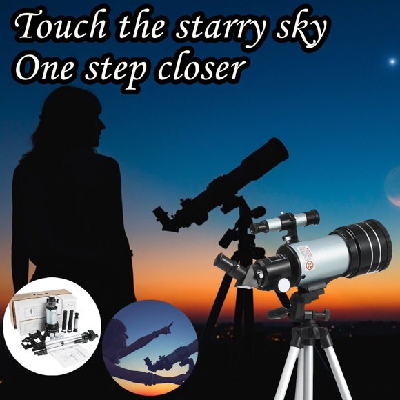 LSLJS F30070 Télescope pour Enfants 6-12 Haute Échelle Observation des Étoiles Haute Magnification Hd - Cadeau Parfait pour Enfants Adultes (F30070), Télescope Télescope