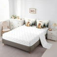 thumbnail image 5 of Homewish Kawaii Golden Retriever 7pcs Bedding Comforter Set,Pet Lovers Queen Bedding Sets,Gold Christmas Snowflake Queen Sheet Sets For Girls Boys,Luxury Bedroom Decor Reversible, 5 of 8