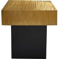 thumbnail image 3 of Meridian Furniture Palladium Collection Table d'Appoint Moderne / Contemporain à Dessus Texturé avec Base en Métal Noir Mat, 18 Pouces L x 18 Pouces P x 20 Pouces H, Or Riche, 3 of 5
