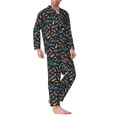 thumbnail image 2 of Zufioo Golf Accessories Mens Pajamas Set, Mens Long-Sleeved Pajama and Pajama Pants,Pajamas Para Hombres,Men's Sleepwear-Large, 2 of 7