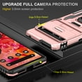 thumbnail image 6 of Case for Google Pixel 7A, Sliding Lens Camera Cover Protection Ring Kickstand Compatible with Magnetic Car Mount Military Grade Hybrid Rugged PC Soft TPU Shockproof Case,Rosegold, 6 of 7