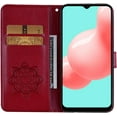 thumbnail image 3 of Case for Samsung Galaxy A32 4G (NOT 5G) with Credit Cards Pocket, Glitter Bling Diamond PU Leather Wallet Case with Wsrist String Flip Cover for Samsung Galaxy A32 4G Owl Red, 3 of 14