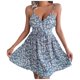 thumbnail image 1 of Moda mujer casual terrón hombro sexy impreso sin mangas vestido pulóver camisola vestido Pompotops  ghjkhdj9587, 1 of 8