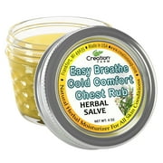 Easy Breathe Cold Comfort Chest Rub Jar 4 Oz- 100% Pure Herbal Balm from Creation Farm