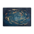 thumbnail image 2 of 72x48in Area Rug Machine Washable Floor Mats Skid-Resistant Backing Carpet for Home Kitchen Bedroom Whirlpool Carp Pattern, 2 of 7