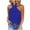 Blue, variant on JGGSPWM Women Sleeveless Tops Basic Summer Casual Vest Halter Neck Tank Tops Zipper Back Tshirts Solid Shirts Racer Back Tees Red L