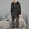 thumbnail image 2 of SCSAlgin Couples Matching Pajamas Sets Velvet PJs Set for Men and Women Velour Long Sleeve Sleepwear, 2 of 7