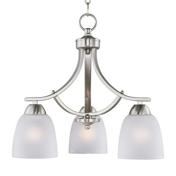 11223FTSN Maxim Lighting Axis-Three Light Chandelier in Transitional style-18 Inches wide by 16.25 inches high-Satin Nickel Finish -Traditional