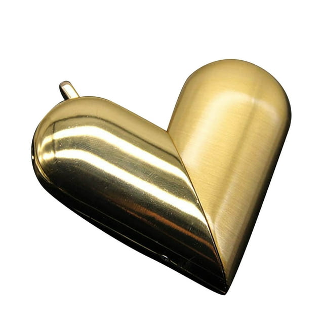 Leodye 1PCS Metal Heart-shaped Couple Lighter - Open Flame Electronic Inflatable Valentine’s Day Gift -2.68*3.35IN