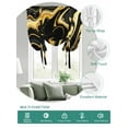 thumbnail image 2 of Black Gold Marble Tie Up Curtains for Windows 45 Inch Length Balloon Curtains Kitchen Adjustable Balloon Window Shade Modern Geometric Textured Tie Up Valance Bathroom Curtain Window 34"x45", 2 of 6
