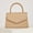 Apricot, variant on Women's Elegant Top Handle Handbag, Pebbled PU Leather Satchel Purse, Structured Shoulder Bag for Work, Party & Daily Use