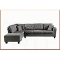 thumbnail image 7 of Modern Polyester Fabric Left Chaise Sofa Set with Storage Ottoman & Cup Holder for Living Room, 7 of 7