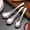 L, variant on Stainless Steel Dinner Spoons Large Dessert Teaspoon with Round Edge Metal Cutlery for Home Kitchen Restaurant