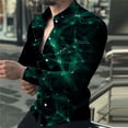 thumbnail image 1 of Camisa de hombre con estampado de puntos claros y solapa geométrica para exteriores camisas de manga larga para calle moda nuevo diseño camisetas casuales de manga larga, 1 of 6