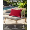 thumbnail image 4 of Pack of 4 Outdoor Lumbar Pillow Covers 12x20 Inch, Pure Red Waterproof Throw Pillow Covers Set, Simple Solid Color Indoor&Outdoor Decorative Cushion Cases for Patio Porch Car, 4 of 7
