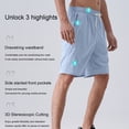 thumbnail image 4 of Aimik Mens Sport Shorts Textured Curved Seams Mens Active Shorts Summer Quick Dry Material Running Shorts for Training or Sports, 4 of 6