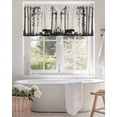 thumbnail image 4 of Valance Curtains for Windows Black Bears Trees Forest Kitchen Curtians Window Treatment Silhouette Art Topper Curtain Rod Pocket Valances for Kitchen Bathroom Living Room 42x18in, 4 of 9