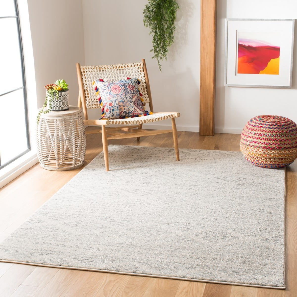 SAFAVIEH Tulum Lakisha Southwestern Area Rug, Ivory/Grey, 10' x 13'