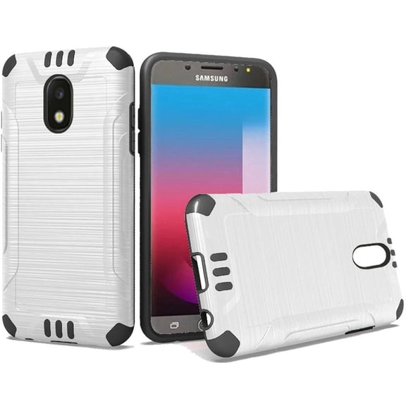 GSA Brushed Hybrid Case For Samsung Galaxy J7 (2018), J737 White Black