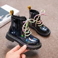 thumbnail image 5 of Eltusu Girls Ankle Boots, Lace-up Windproof Non Slip Thermal Winter Booties Shoes Multicolor Size 12(Little Kids), 5 of 7