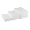thumbnail image 1 of Tnarru 3 Pieces Buffet Risers Jewelry Display Risers Decoration Display Stand Shelf for Catering Display Retail Collectibles Jewelry White, 1 of 8