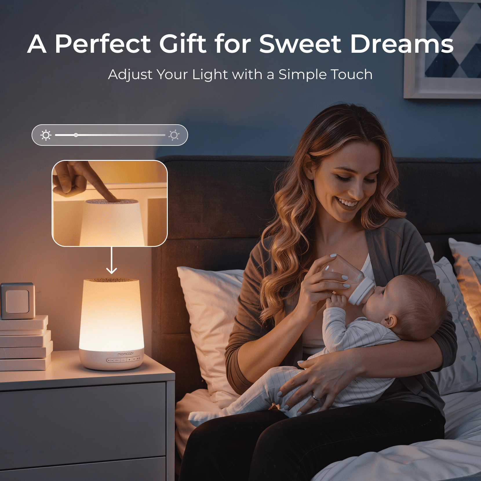 Momcozy Baby Sound Machine with Night Light and 34 Soothing Sounds