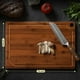 thumbnail image 2 of Tabla de cortar Hiware Wood Heavy Duty Bamboo con ranura para jugo, 2 of 7