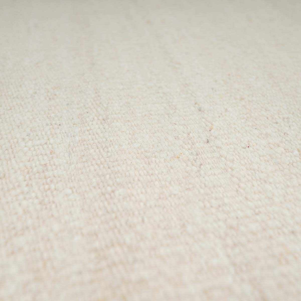 Hauteloom Sancerre Boho Hand Woven Natural Fiber Wool Area Rug - Farmhouse Solid Color Bordered Carpet for Living Room, Bedroom, Dining Room - Ivory, Cream, White, Green - 2' x 3'
