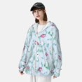 thumbnail image 4 of Pofeuu Rabbit And Butterfly Print Sun Protection Outdoor Lightweight Full Zip UV Cooling Hoodie Long Sleeve Summer Clothing for Outdoor Hiking-Small, 4 of 5