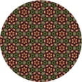 thumbnail image 1 of Ahgly Company Indoor Round Patterned Dark Scarlet Red Area Rugs, 7' Round, 1 of 6