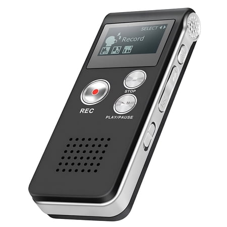 GJX 2026 New Voice Activated 8Gb Voice Recorders Microphone Usb Cable Mp3 Player for Recording Lectures,Meetings,Interviews,Personal Notes,Audio Diaries