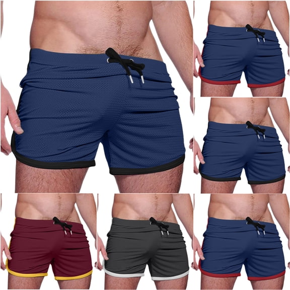 Men Quick Dry Cargo Shorts Lightweight Beach Swim Trunks Elastic Waist Straight Leg Gym Running Workout Hiking Casual Daily Summer Essentials | JASKFLY,Blue L