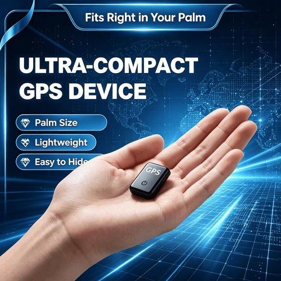 Mini GPS Tracker for Kids Elderly - Real-Time Personal Safety Locator with SOS Button, Geo-Fence Alarm & Voice Monitoring, Portable Anti-Lost GPS Device for Seniors & Children
