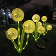 thumbnail image 3 of 3-head solar dandelion light outdoor ground-inserted lawn garden decorative light LED onion ball flower landscape light, 3 of 5