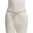 thumbnail image 5 of Women's Tassel Waist Chain Gold Multi-layered Body Chain Beach Navel Chain Sexy Party Jewelry, 5 of 5