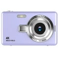 thumbnail image 2 of MAKATA 4K Digital Camera for Kids Teens, Boys Girls  Student (PURPLE) Point and Shoot Camera 50 MP 16X Zoom 1080P HD 32GB SD Card Autofocus Rechargeable Battery Vlogging Birthday Holiday Gift, 2 of 7