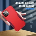 thumbnail image 4 of for iPhone 13 Case, Phone Case Heavy Duty 2 in 1 Full Body Rugged Shockproof Hybrid Hard PC Soft TPU Bumper Drop Protective Girls Women Boy Men Covers for iPhone 13, Red+Rose, 4 of 6