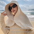 thumbnail image 4 of Visland Chapeau de Protection Solaire pour Femmes Large Bord Châle Chapeau de Soleil avec Rabat de Cou Chapeau de Pêche Extérieur Chapeau de Plage d'Été avec Boucle pour Randonnée, 4 of 8