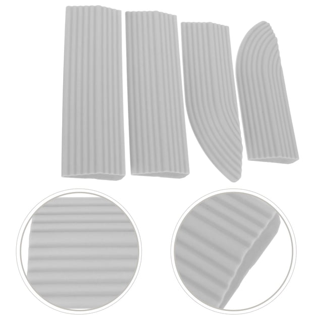 CTIRCHIU 1 Set of Triangle Grey Rubber Ramp for Doorway Thresholds with Drainage Channel