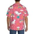 thumbnail image 5 of KLL Yoga Unicorn Print Men's Shirt Short Sleeve Button Down Summer Cuba Beach Shirts- 4X-Large, 5 of 7