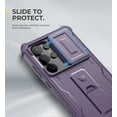 thumbnail image 3 of SHILIU-for Samsung Galaxy S25 Ultra Case with Built-in Slide Camera Cover & Screen Protector & Kickstand, Heavy-Duty Shockproof Rugged Case Full-Body Bumper Protective Cover - Purple, 3 of 4