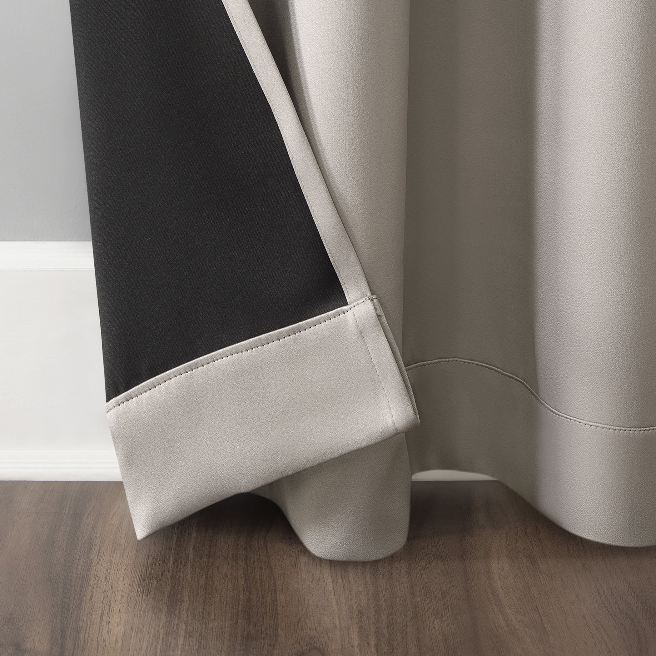 Sun Zero Avery Total 100% Blackout Grommet Curtain Panel, 40" x 63", Stone