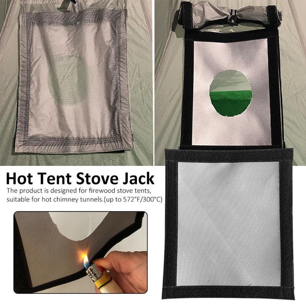 Stove Jack Fireproof Pipe Fire Resistant Furnace Outdoor Camping Tent Accessory 