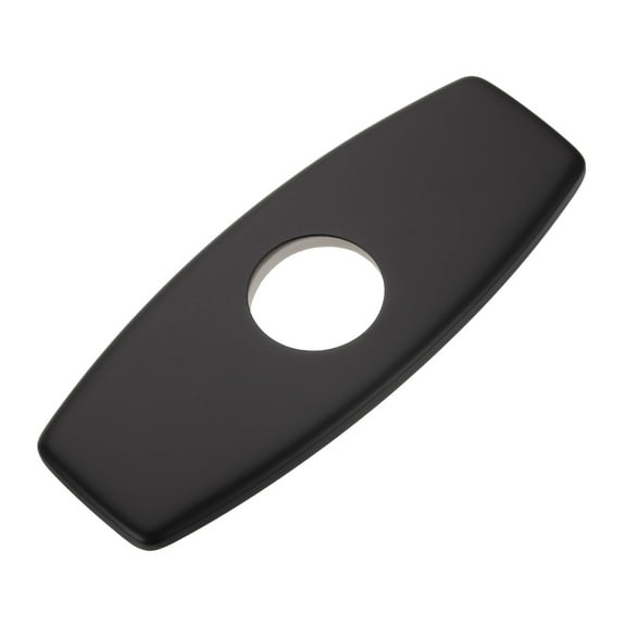 6 Inch Kitchen Sink Faucet Hole Cover Deck Plate Escutcheon Round, Black