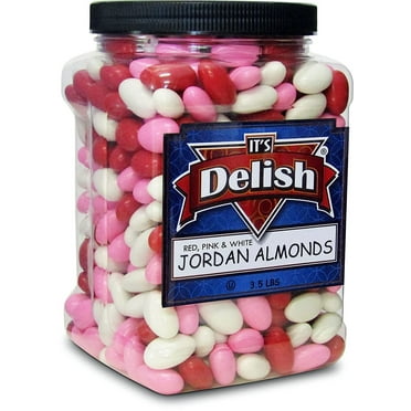 White Jordan Almonds by Its Delish, 10 LBS Bulk | Sugared Almond Nut ...